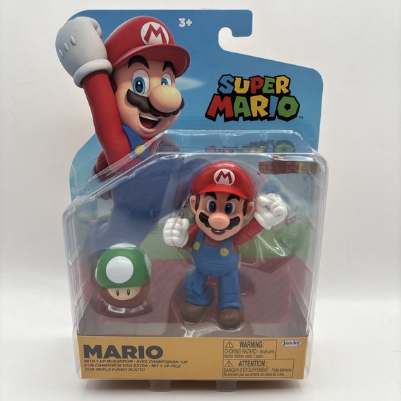Super Mario 4" Action Figures - Mario Dry Bones Light Blue Yoshi Green Shy Guy - Picture 2 of 9